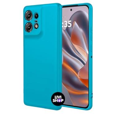 Imagem de Capa Case Capinha Compatível Motorola G75 Silicone Com Bordas Elevadas Aveludada Forro Premium (AZUL PISCINA)