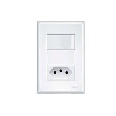 Imagem de Interruptor + Tomada 10A/20A - Kit 4x2 - Modulare