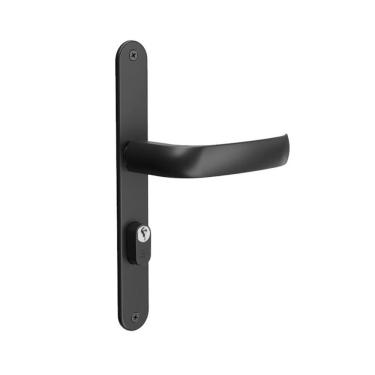 Imagem de Fechadura 3f Porta Aluminio Estreita Preto Espelho 522/116