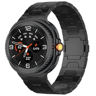 Imagem de synsing Pulseira de relógio magnética de metal de titânio para Samsung Galaxy Watch 8 de 40 mm/44 mm/clássico de 46 mm 2025, pulseira de substituição sem lacunas para Galaxy Watch 8 masculina e
