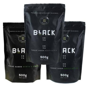 Imagem de Kit 3X Erva Mate Tereré Black Erva 500G Sabores Menta
