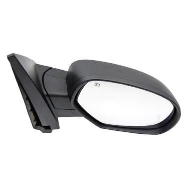 Imagem de Espelho retrovisor lado direito compatível com Silverado GMC Sierra Yukon/Yukon XL 2007-2013 com espelho cromado de vidro dobrável manual aquecido preto