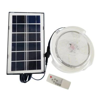 Imagem de KiBcsLic Luminária de teto solar com controle remoto, temporizador 3H 5H 8H, luminária suspensa, luzes de celeiro para armazém, apartamento, casa, Diâmetro 20cm