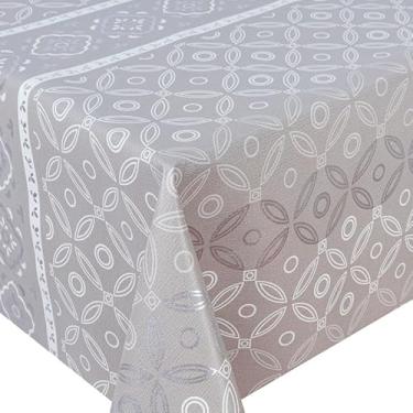 Imagem de Toalha de Mesa Cozinha de Plástico PVC Térmico Para 4 6 e 8 Lugares Várias Estampas Impermeável(CLARICE CLEAN,8 Lugares)