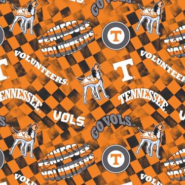 Imagem de Tecido acolchoado de algodão licenciado oficial da Universidade do Tennessee - Tennessee Volunteers Check Todo Tecido de algodão vendido por The Yard