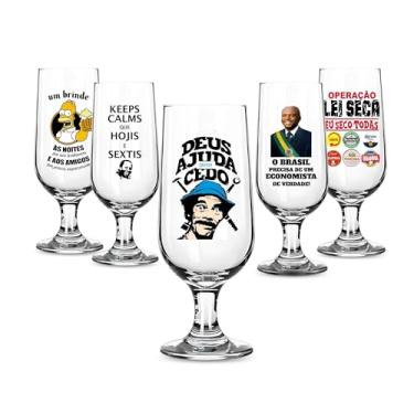 Imagem de Taça Cerveja/Chopp 300ml Personalizada Frases Engraçadas Vários Modelos Vidro Presente Taça Floripa (SEU MADRUGA)