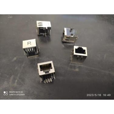 Imagem de 40x Conector Rj45 Blindado Femea 90