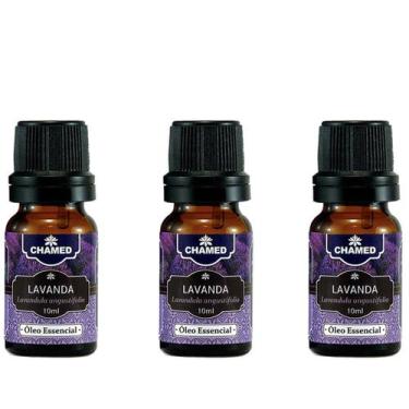 Imagem de Oleo essencial lavanda 3 unidades 100% puro 10ml - Chamel