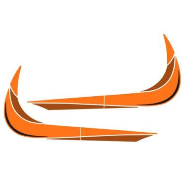 Imagem de Faixas Scania 2002/2003 Adesivo Laranja Lateral Caminhão - SPORTINOX, 