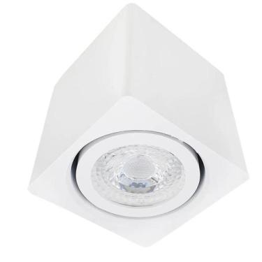 Imagem de Spot Quadrado Sobrepor Direcionável GU10 Dicroica 7cm - Embralumi, Bra