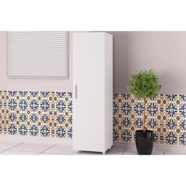 Imagem de Armário Multiuso Casal ASM180 c/ 1 Porta Branco - Movelbento