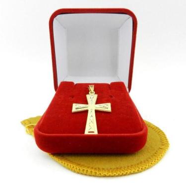 Imagem de Pingente Cruz 30mm Folheado Ouro 18k Pi207 - WNBIJOUTERIAS