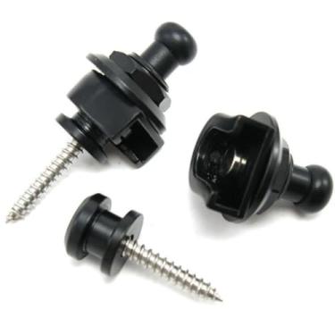 Imagem de Par Strap Lock Trava Correia Guitarra Violão Baixo 2 Cores (Cinza)