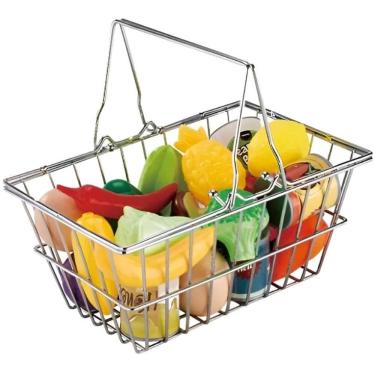 Imagem de Cesta de Compras Infantil Em Aço inoxidável Legumes de Brinquedos - Toys Import J24683