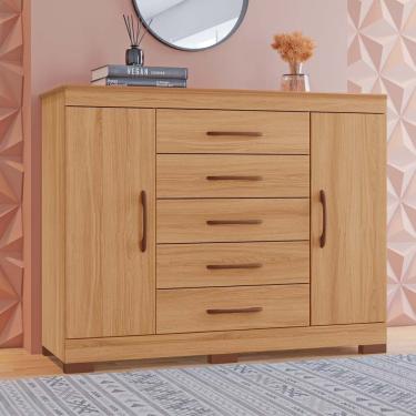 Imagem de Comoda Elegance Tuboarte 5 gavetas e 2 portas 100% em MDF