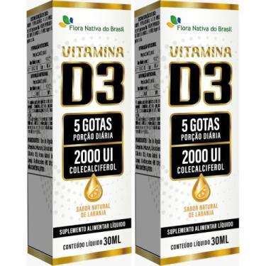 Imagem de KIT 2X Vitamina D3 em gotas 2000UI 30ml - Flora Nativa - Flora Nativa 