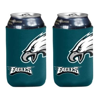 Imagem de Kolder Suporte Para Latas E Garrafas De Futebol, Isolador, Refrigerador De Bebidas Huggie (Filadélfia (Eagles) - Lata Dobrável, Pacote Com 2, Verde)