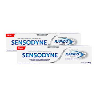 Imagem de Kit 2 Creme Dental Sensodyne Branqueador Rápido Alívio 90g