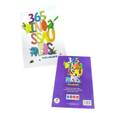 Imagem de Livro Desenhos De Dinossauros Infantil 365 Colorir E Criar - Brasillei