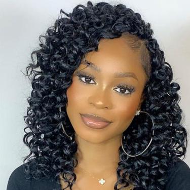 Imagem de Crochet Hair ZRQ GoGo Curl 25 cm Water Wave 8 pacotes 1B Color