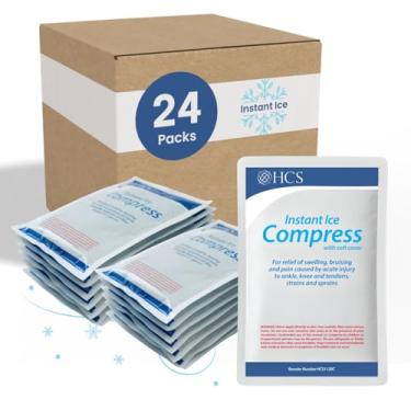 Imagem de HCS MEDICAL SOLUTIONS Hcs Instant Ice Packs Para Ferimentos, Descartáveis - Compressa Fria, Grandes Compressas Frias Instantâneas Para Alívio Da Dor E Inflamação - Bolsa De Gelo Descartável, Ativaçã
