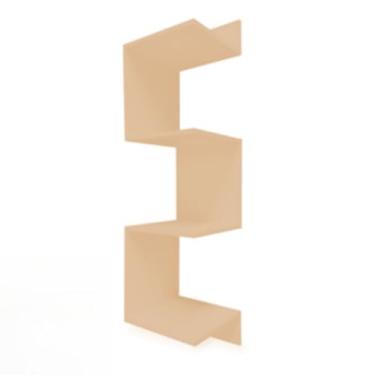 Imagem de Nicho De Canto Prateleira 80x20x20cm Mdf Suspenso Decoração Sala Quarto Escritório(Cru)