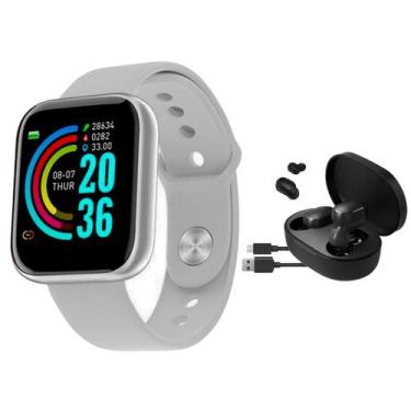 Imagem de Relógio Digital Smart D20 Pro Atualizado e Fone sem Fio Bluetooth - Sm