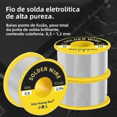 Imagem de Fio De Solda De Estanho Com Núcleo De Rosin 50g 100g 0.5-1.2mm 60/40 F