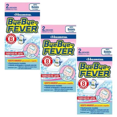 Imagem de Kit 3 Adesivos Bye Bye Fever 2 Unidades O Alívio Que Seu