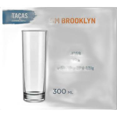 Imagem de 06 Copos Brooklyn 300Ml Cerveja Refrigerante Suco Batida