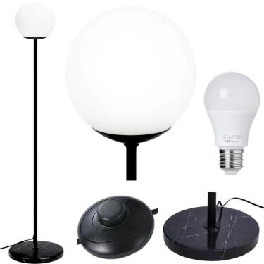 Imagem de Luminária Poste Piso 169Cm Jabuticaba Mármore Globo Gimpo