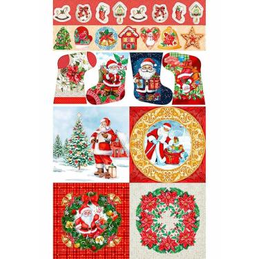 Imagem de Tecido Tricoline Patchwork 100% Algodão - 1 Metro - Estampas