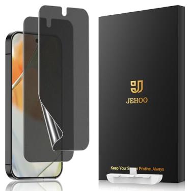 Imagem de JEHOO [Pacote com 2] Protetor de tela de TPU fosco antirreflexo para Google Pixel 9 (não é vidro), compatível com sensor de impressão digital, filme flexível totalmente adesivo, fácil instalação