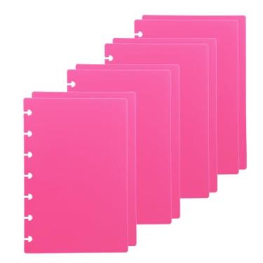 Imagem de ITSYHPRO Mini Discbound Journal PP Covers/Index (4 Set) Candy Colors Compatible with Circa Arc TUL and Happy Planner(Rose Pink,Mini)