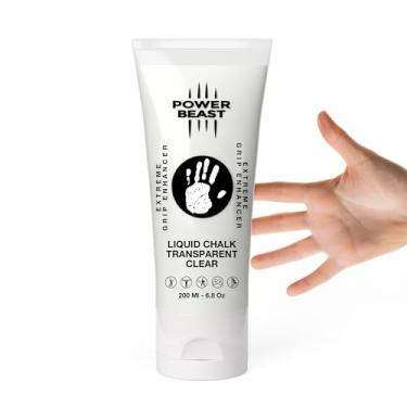 Imagem de POWER BEAST, Giz líquido transparente, realçador de aderência não pegajoso, mãos secas, giz líquido transparente, solução antiderrapante, aderência seca para tênis, golfe, pole dance, jogos e todos os