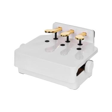 Imagem de Tomvorks Extender de Pedal de Piano Com 3 Pedais de Altura Ajustável para Acessórios para Crianças, Ajuda de Ensino de Piano Infantil, ótimos Acessórios (Branco)
