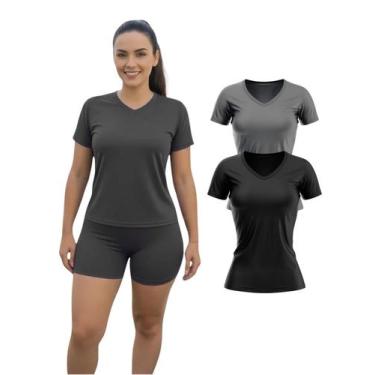 Imagem de Kit 2 Camiseta Manga Curta Dryfit Fitness Academia - Rcv Store, G, Cin