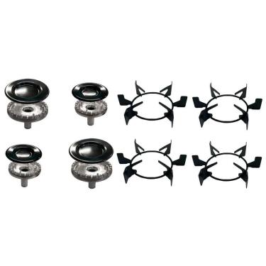 Imagem de Kit Grelha+queimador Para Fogão 4Q Monaco Top Glass - 4 B