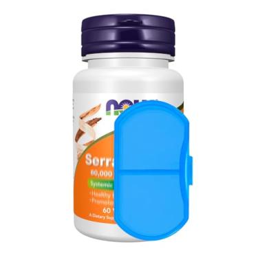 Imagem de Porta Cápsulas Comprimido + S.e.r.r.a.p.e.p.t.a.s.e 60K.Us 60 Cápsulas Importado