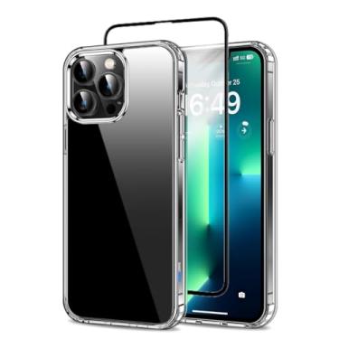 Imagem de Capa Capinha Clear Case Transparente Resistente a Risco e Anti Impacto [Anti-amarelamento] + Película De Vidro 3D Tela Toda Para iPhone (iPhone 13 Pro)