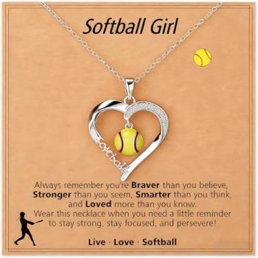 Imagem de Colar de softball, presentes para equipes, meninas, mulheres, acessórios exclusivos de softball, bolas de softball, presentes de equipe de vôlei, presentes para aniversário dela, Natal, meias de