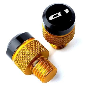 Imagem de BYYINGSUS Mototcycle Peças Modificadas M10*1,25 Parafusos de Bujão Espelho Tampa Decorativa Compatível com CB650R CB650F CB500X CB500F CB1000R CB400 CB750 Chifre (Ouro)