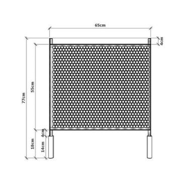 Imagem de Grelha Tela Moeda de Inox 65x55 WR Steel - WRSTEEL