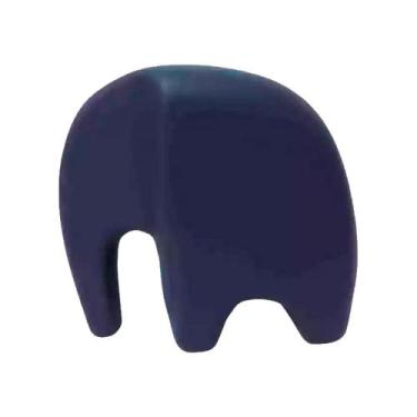 Imagem de Escultura Elefante Minimalista em Cerâmica Fosca Decorativa - Azul Pet