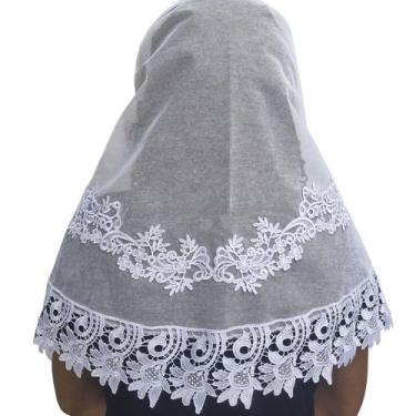 Imagem de Véu ccb margarida com aplicação congregação cristã no brasil - Véus da