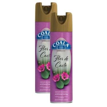 Imagem de kit 2 ODORIZANTE AMBIENTE COALA AERO Flor de Cacto 400ML