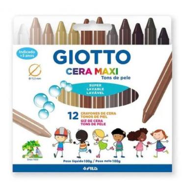 Imagem de Giz De Cera Giotto Maxi Tons De Pele 12 Cores