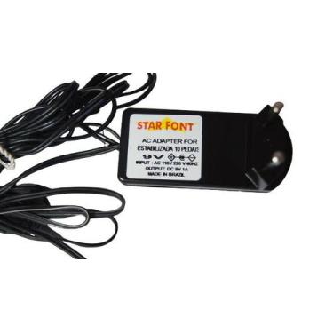 Imagem de Fonte Carregador Extensão 10 Pedais Pedal Pedaleira 9V 1A Bivolt - Sta