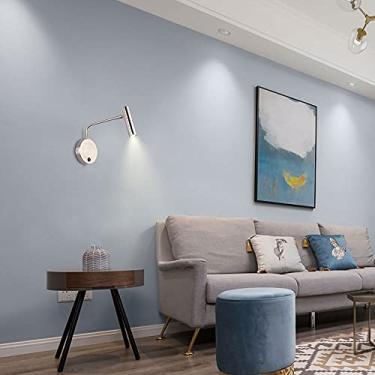 Imagem de Luminária de parede moderna com braço de arandela e interruptor, luminária de parede ajustável LED, luminária de cabeceira nórdica para sala de estar, quarto, cabeceira de leitura (níquel)