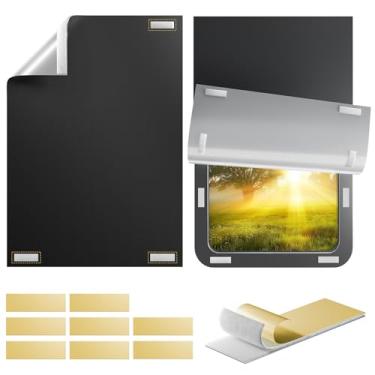 Imagem de Cortinas blecaute portáteis para quarto, fácil instalação, sem perfuração, persianas pretas e persianas para janelas internas com fitas de gancho e laço atualizadas, capa de janela 100% blackout para